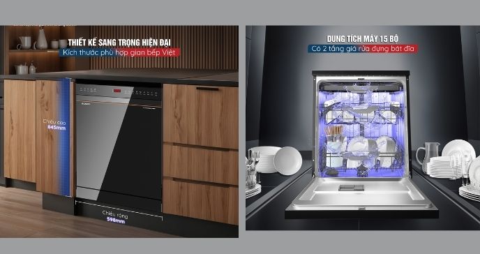 Máy rửa chén. Trợ thủ hiện đại giúp giải phóng thời gian và nâng tầm cuộc sống gia đình