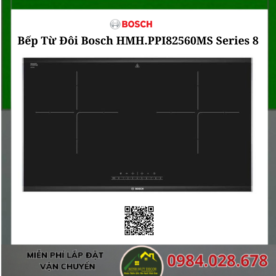 Bếp Từ Bosch 2 Vùng Nấu HMH.PPI82560MS Series 8