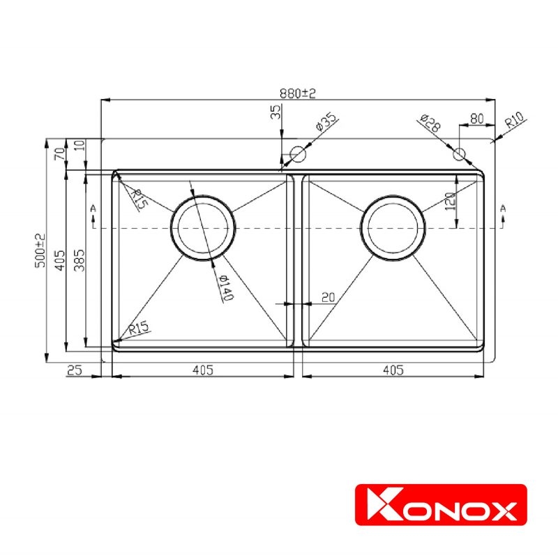 Chậu rửa bát KN8850TD