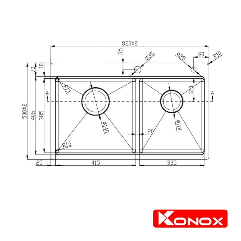Chậu rửa bát KN8250TD