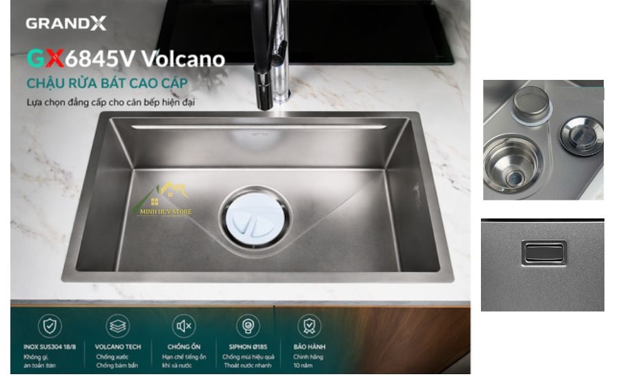 Chậu Rửa Chén  GRANDX GX6845V
