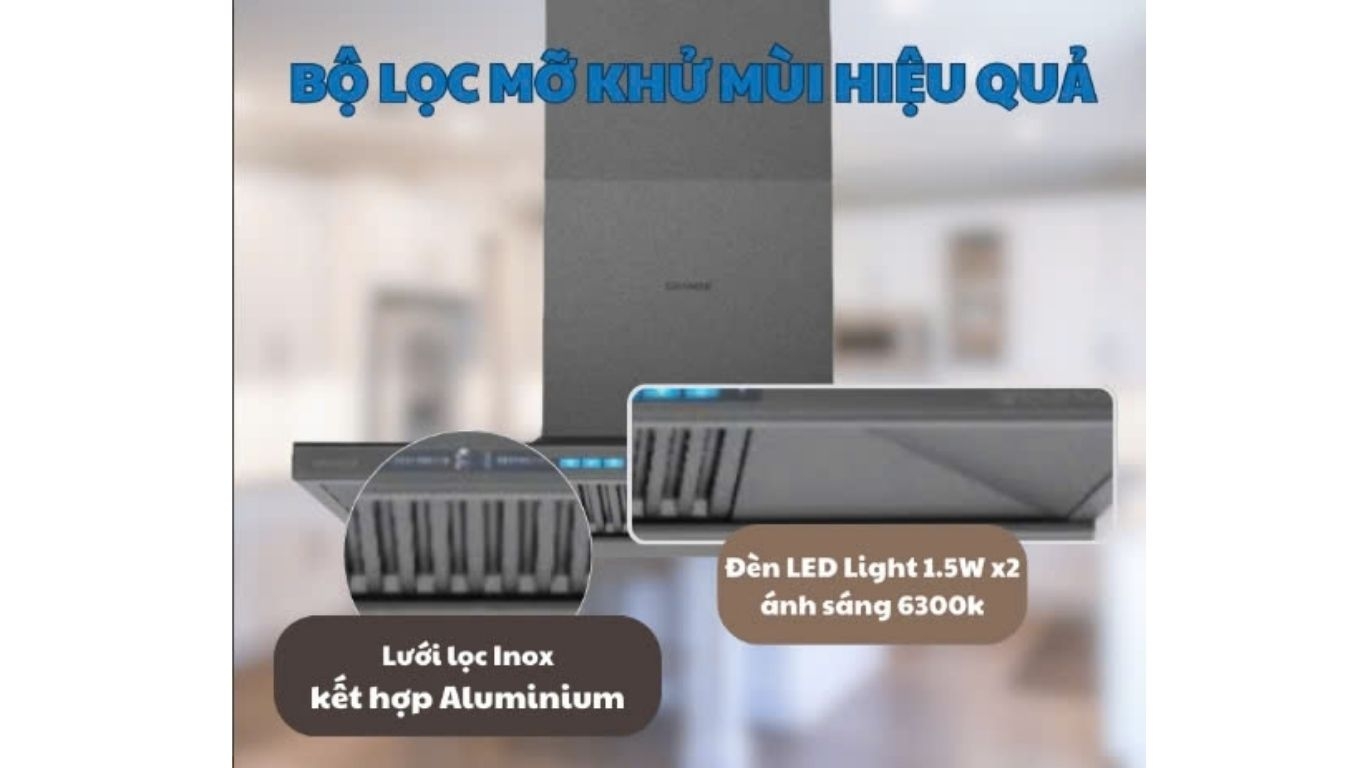 Máy hút mùi áp tường GrandX GX H70T81G