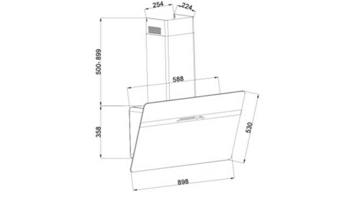 Máy hút mùi áp tường GrandX GX H90S86G
