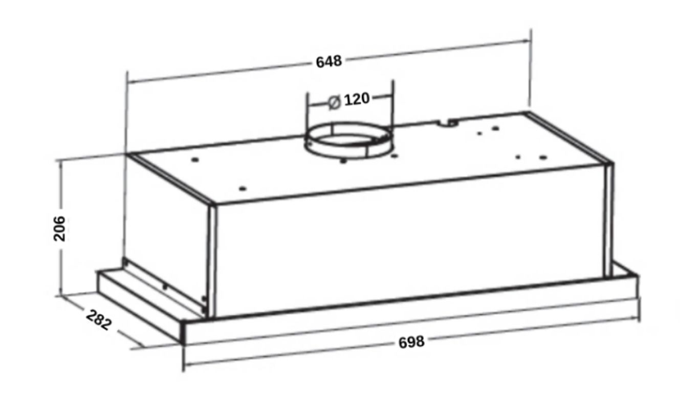 Máy hút mùi âm tủ GX H70F58G