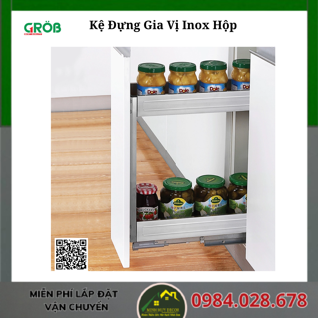 Kệ Đựng Gia Vị Inox Hộp