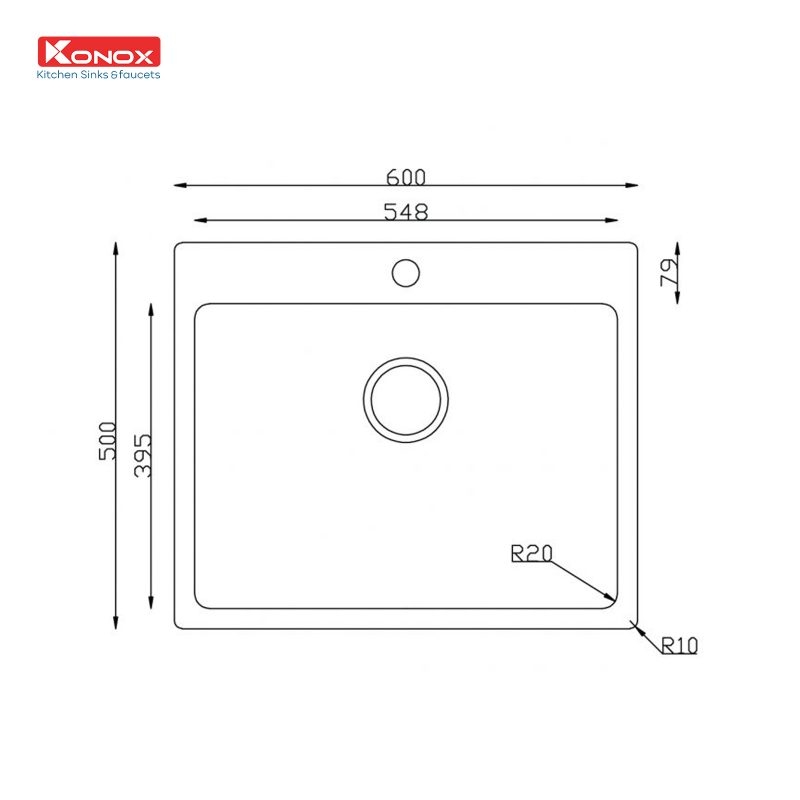 Chậu rửa bát Turkey Sink Neron 600