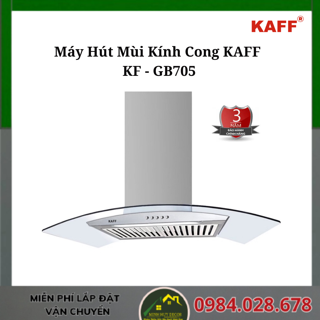 Máy Hút Mùi Kính Cong KAFF KF - GB705