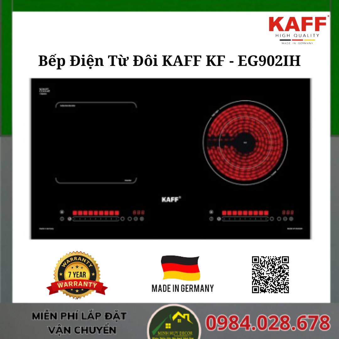 Bếp Điện Từ Đôi KAFF KF - EG902IH- Made in Germany