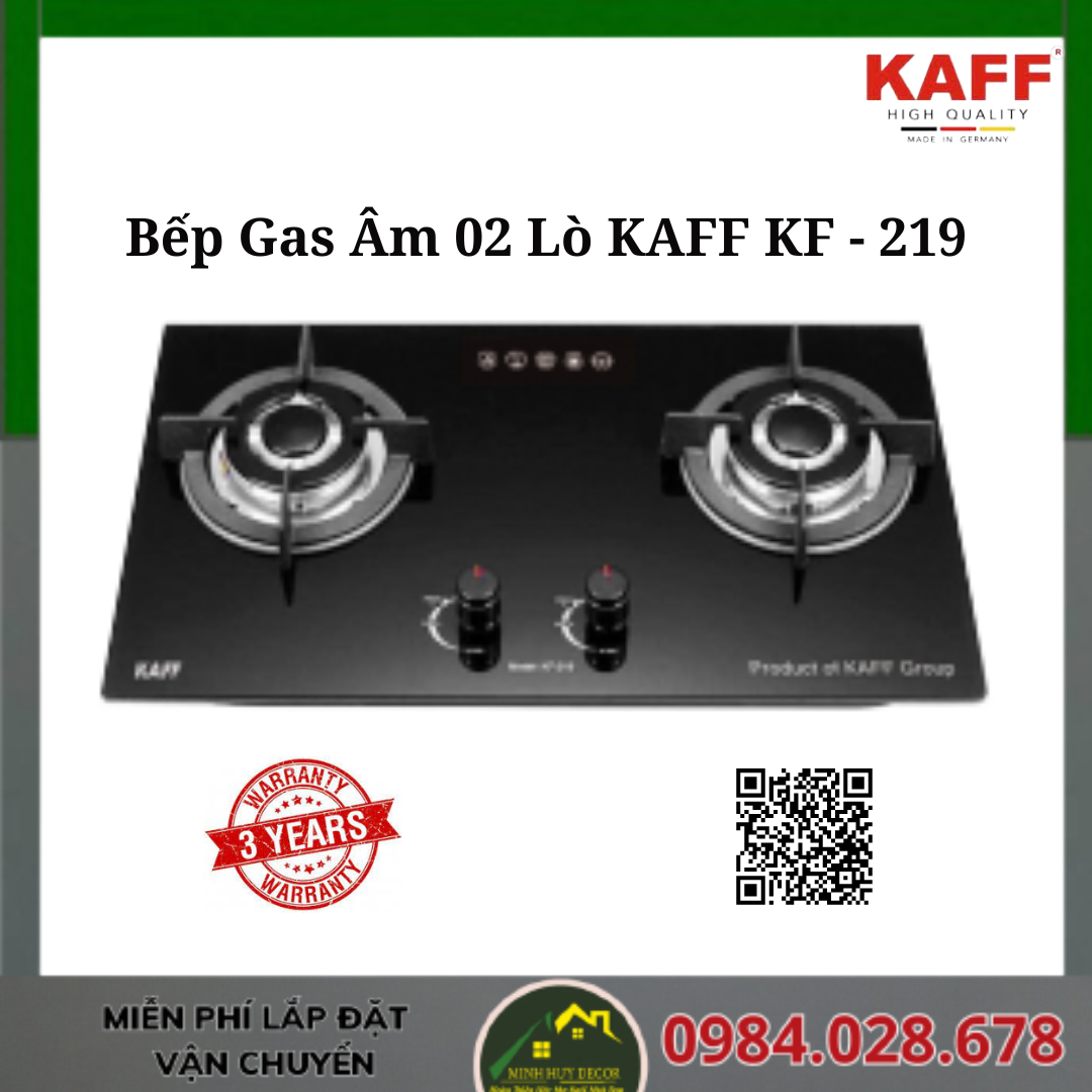 Bếp Gas Âm 02 Lò KAFF KF - 219