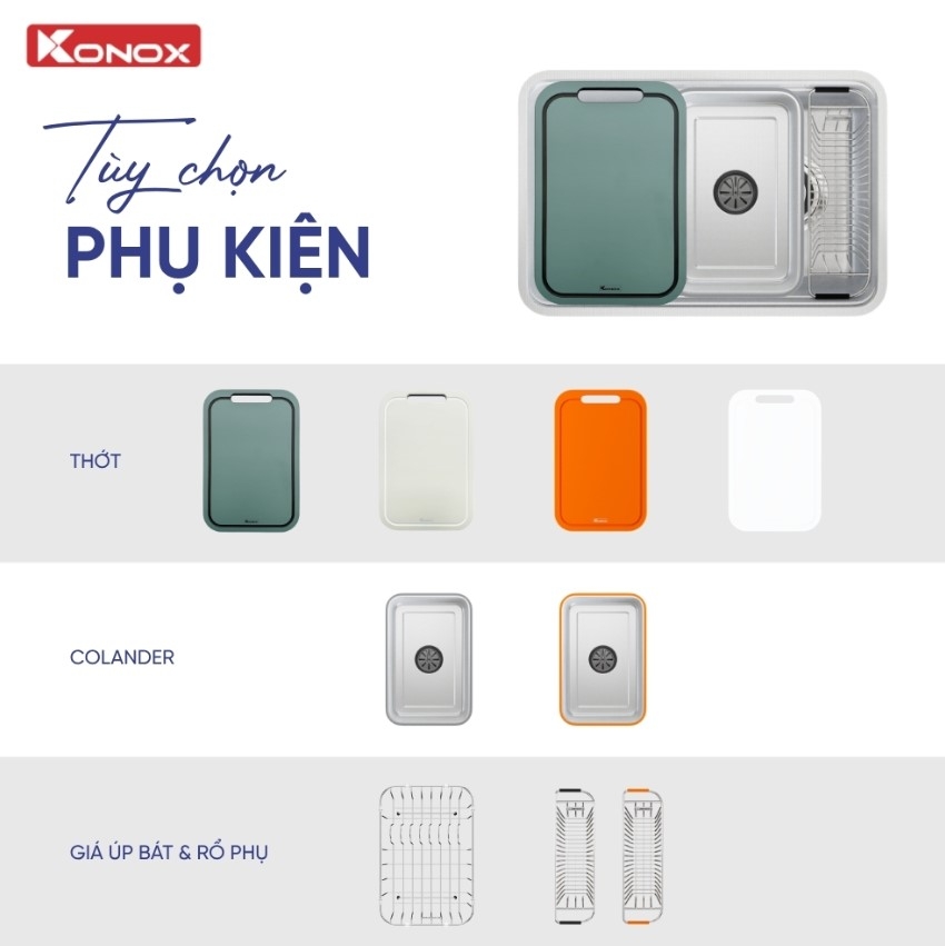 Chậu rửa bát Konox Tari Smart 7047PP