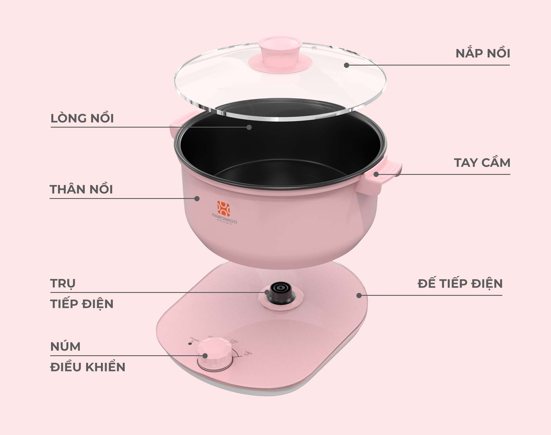 Nồi lẩu điện Hawonkoo HEH-100